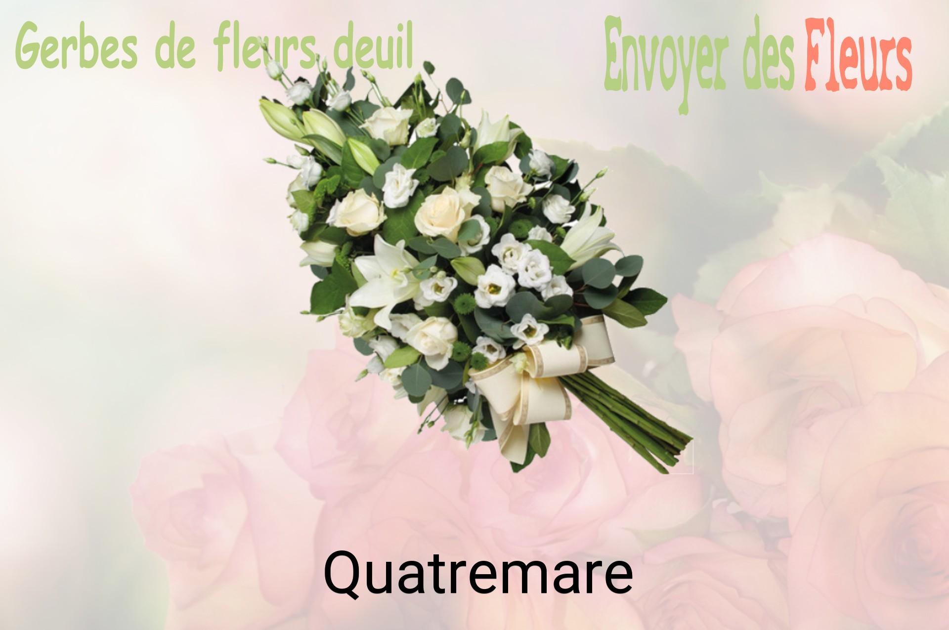 Gerbe de fleurs de deuil livrée à Quatremare